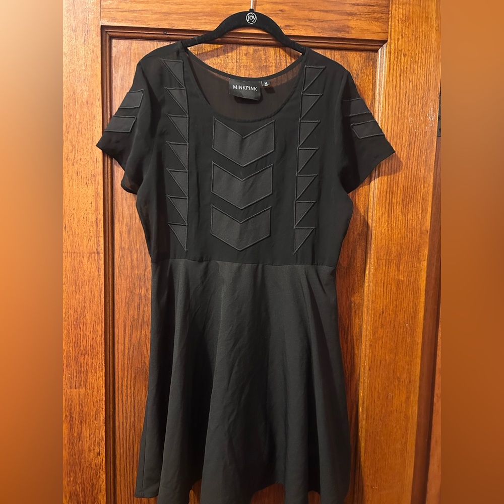 MINKPINK sheer top skater dress